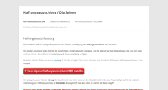 Desktop Screenshot of haftungsausschluss.org